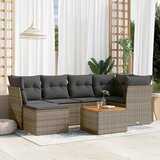 Maison Chic Seti vrtnega pohištva - Vrtna garnitura - Vrtni pohištvo set 7-delna z blazinami siv poli ratan, (21802036) | Shoptok.si