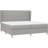  Krevet s oprugama i madracem svjetlosivi 200 x 200cm od tkanine | shoptok.hr