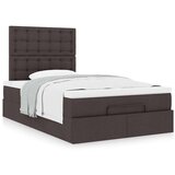 vidaXL okvir za krevet s madraca tamnosmeđi 120x190 cm od tkanine | shoptok.hr