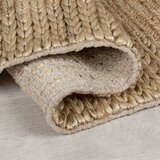 Flair Rugs Ročno tkana preproga iz konopljastega osleza v naravni barvi 160x230 cm Drew Border – | Shoptok.si