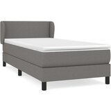  Box spring postelja z vzmetnico temno siva 90x200 cm blago, (20789908) | Shoptok.si