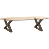  Noge za mizo za kavo 2 kosa Naravno jeklo 60x(30-31,3) cm Jeklo, (21828623) | Shoptok.si