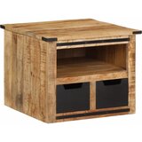 vidaXL Klubska mizica s predali 50x50x40 cm trden mangov les | Shoptok.si