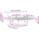 Konstrukcija postelje z vzglavjem Voskast rjav 180 x 200 cm, (5000123822) | Shoptok.si