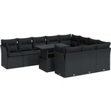 vidaXL 11-dijelni set vrtnih sofa od poliratana s jastucima crni | shoptok.hr