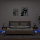  Noćni ormarići s LED svjetlima 2 kom boja hrasta 40x39x37 cm | shoptok.hr