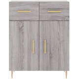  Visoka komoda siva sonome 69,5x34x180 cm od konstruiranog drva Slike