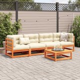  5-dijelni set vrtnih sofa voštano smeđi od masivne borovine | shoptok.hr