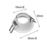  SVJETILJKA STROPNA UGRADNA GLAM ROUND MR16 BIJELA B15010950T1B KOBI | shoptok.hr