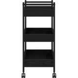 vidaXL Kuhinjski kolica Crni hrast 50 x 30 x 70 cm Konstruirano drvo | shoptok.hr