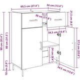  Kreveta Staro drvo 69 5 x 34 x 90 cm Konstruirano drvo | shoptok.hr