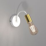  Zidna lampa DOW 1xE27/60W/230V bela/zlatna | Eponuda.com
