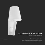  LED zidna lampa sa USB portom LED/2W/230V 3000K bela | Eponuda.com