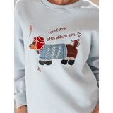 DStreet Bluza damska oversize z haftem DOGSWEETY niebieska | ePonuda.com