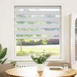 vidaXL Zebra senčilo bela 105x100 cm tkanina širina 100,9cm poliester | Shoptok.si