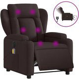 Maison Chic Električni masažni naslanjač - Relax naslanjač temno rjavo blago, (22134214) | Shoptok.si