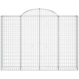  Lučne gabionske košare 7 kom 200x30x40/60 cm pocinčano željezo Srebrna 200 x 30 x 140/160 cm | Shoptok.si