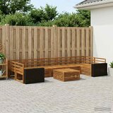  Set vanjskih sofa 8 kom. Prirodna Čvrsto drvo akacije Smeđa | shoptok.hr