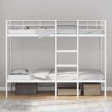 vidaXL Dvoposteljna postelja brez vzmetnice Bela 90x190 cm jeklo | Shoptok.si