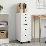  Mobilni ormar Bijelo 34 x 39 x 93,5 cm Čvrsto borovo drvo | shoptok.hr