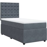 Box spring krevet s madracem tamnosivi 80 x 200 cm baršunasti | shoptok.hr