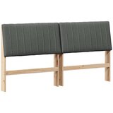 vidaXL Tapecirani uzglavlje Tamno siva 200 cm Čvrsto borovo drvo | shoptok.hr