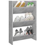  Zidni ormarić za cipele siva boja betona 60 x 18 x 90 cm drveni - Beton siva 1 90 cm 60 cm | shoptok.hr