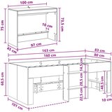  Krevet za djecu s visokim okvirom i stolom Bijela 80 x 160 cm | shoptok.hr