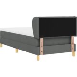 vidaXL Box Spring postelja z vzmetnico - temno siva, 90x190 cm, tkanina | Shoptok.si