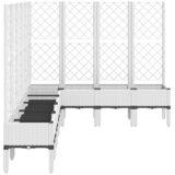  Vrtna sadilica s rešetkom bijela 200 x 160 x 140 cm PP | shoptok.hr