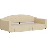  Dnevni krevet na razvlačenje s ladicama krem 90x200 cm tkanina | shoptok.hr