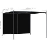 vidaXL Vrtna pergola s pomičnim krovom 3 x 3 m antracit | shoptok.hr