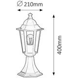 velence spoljna lampa 40cm E27 60Wcrna IP43 spoljna rasveta
