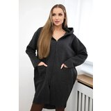 Kesi Insulated sweatshirt with a longer back made of graphite | shoptok.hr