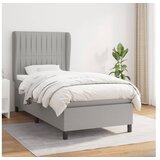  Kreveta s oprugama i madrac svjetlosivi 90x200cm tkanina | shoptok.hr