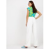 Fashion Hunters White wide suit trousers with pockets Cene
