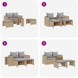  vrtna sedežna garnitura z blazinami, 5-delna, poli ratan | Shoptok.si