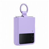 Samsung galaxy z FLIP4 silicon with ring purple | Shoptok.si