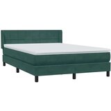  Box Spring krevet s madracem tamno zeleni 160x220 cm baršun | shoptok.hr