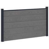 vidaXL Set ograde 180 x 105 cm WPC i aluminij Siva - Siva 1 sekcija s 2 stuba (tamno sivi stub) Cijene