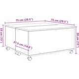  Stolić za kavu Staro drvo 75 x 75 x 38 cm Konstruirano drvo | shoptok.hr