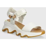 Sorel Usnjeni sandali KINETIC IMPACT Y-STRAP H ženski, bela barva, 2030461125
