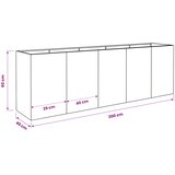  Vrtna saksija Crna 200 x 40 x 60 cm Čelična vrata | shoptok.hr