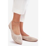 Boto Fabric Women's Ballet Flats Beige Zelira | shoptok.hr
