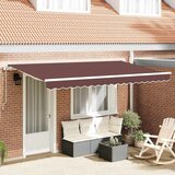 vidaXL retraktilna tenda rjava in bela 400x200 cm 400 x 200 cm 4 x 2 m | Shoptok.si