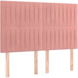  Uzglavlja 4 kom ružičasti 72 x 5 x 78/88 cm baršunasta | shoptok.hr