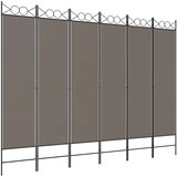 Sobna pregrada s 6 panela antracit 240x200 cm od tkanine | shoptok.hr