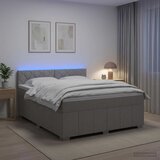  Boxspring krevet s madracem Svjetlosiva 140 x 190 cm Tkanina | shoptok.hr