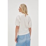 Marisse Cotton Blouse With Puffed Sleeves, White | shoptok.hr