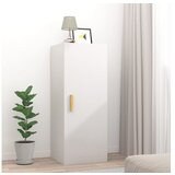 vidaXL Stenska omarica visok sijaj bela 34,5x34x90 cm inženirski les | Shoptok.si